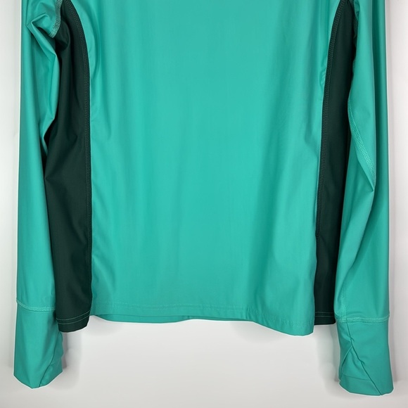 Eddie Bauer Turquoise Blue Shoreline Long Sleeve Rash Guard Shirt Large - Picture 6 of 9